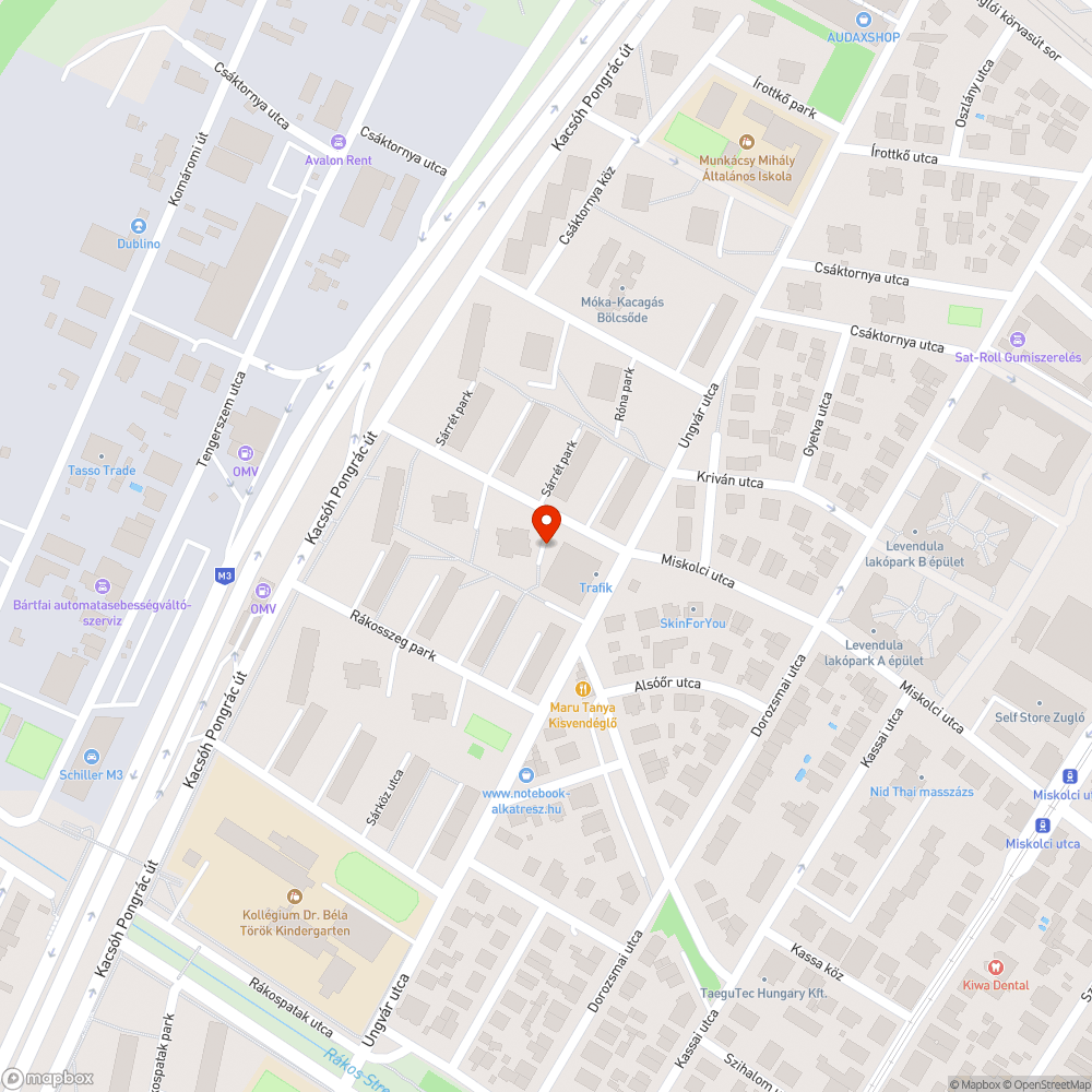 Parkolóban gödör bejelentés helye