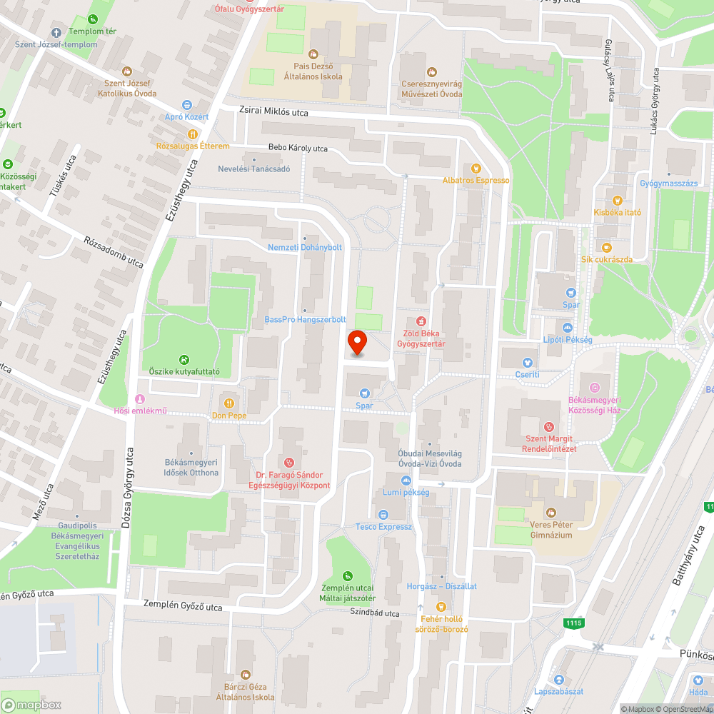 Kidőlt fa és benthagyott tuskó a Jendrassik utcában bejelentés helye