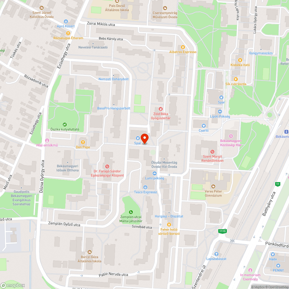 Ősz óta rothadó avar a járdán bejelentés helye