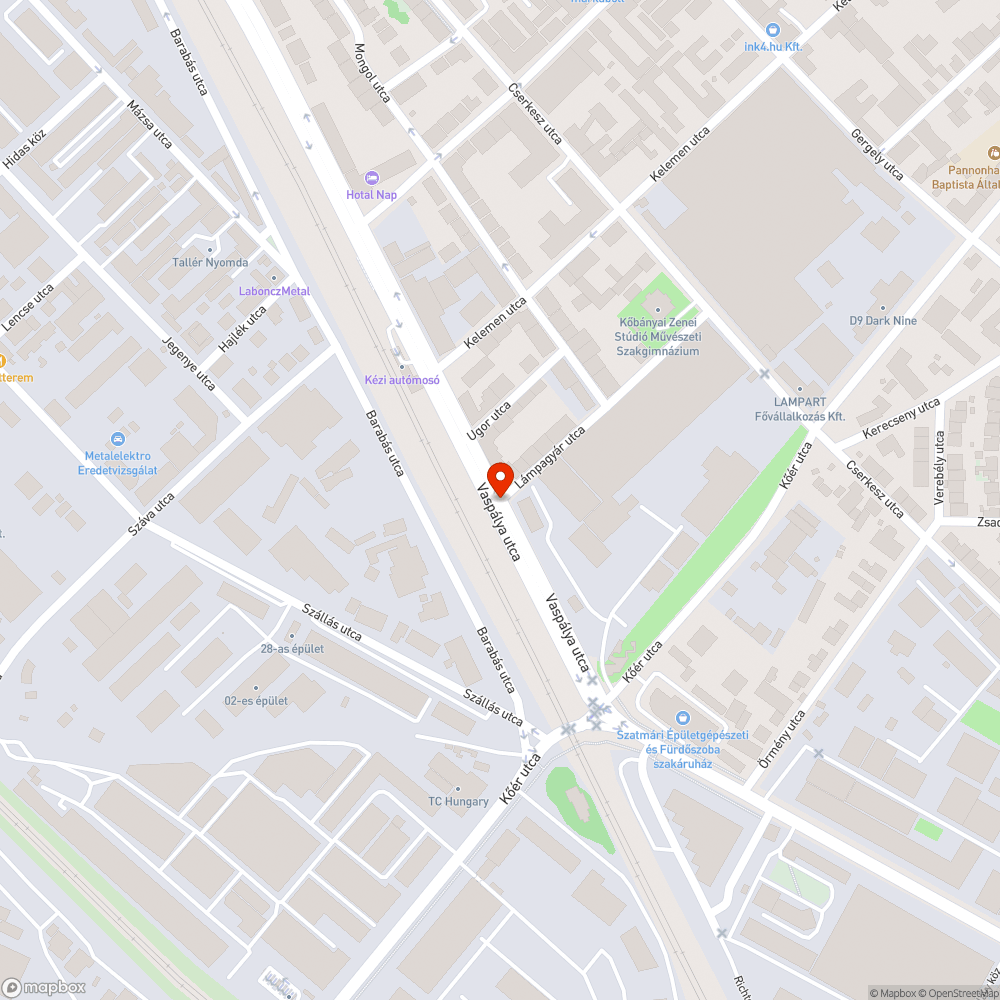 Kidöntött csőkorlátok a Vaspálya utcában bejelentés helye