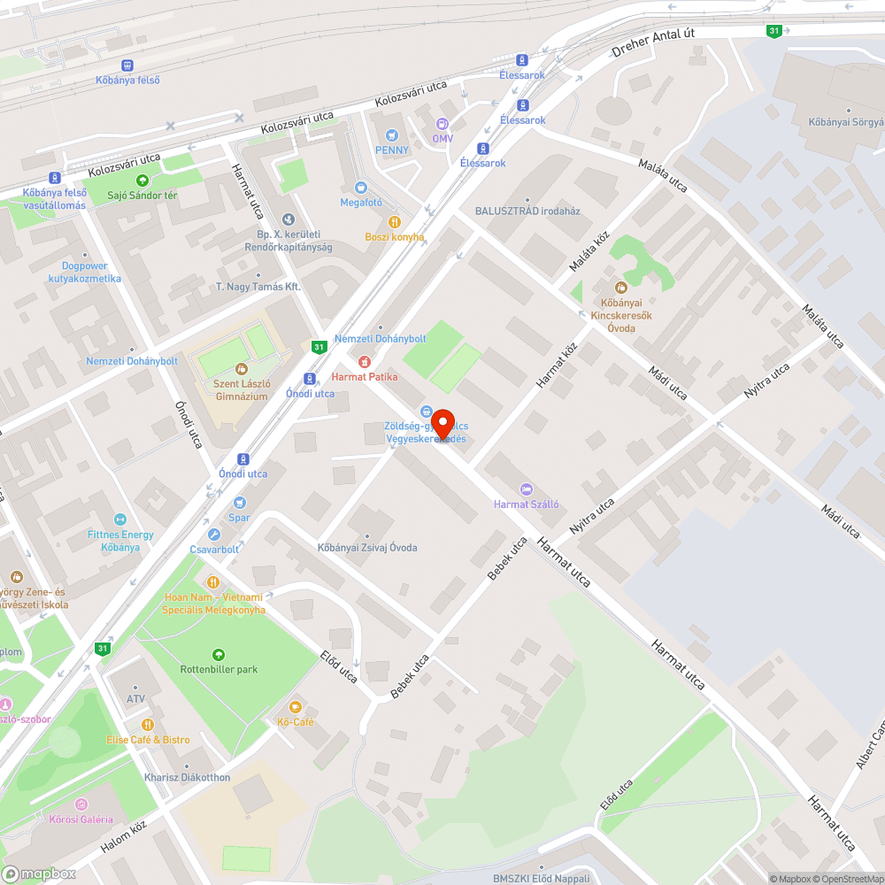 Sérült pad bejelentés helye