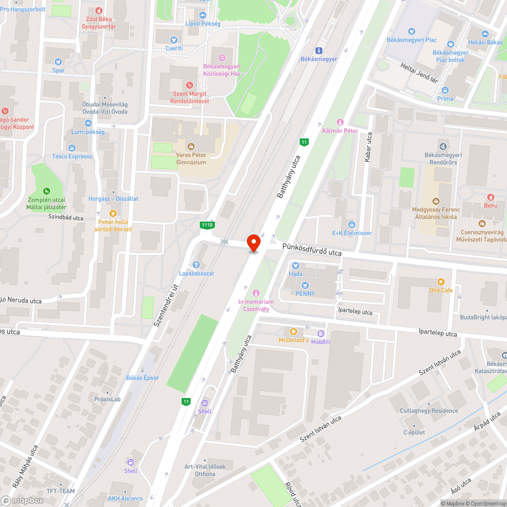 Használhatatlan járda szakasz bejelentés helye