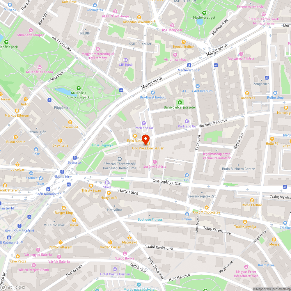 Kátyú az úton / bicikliúton bejelentés helye