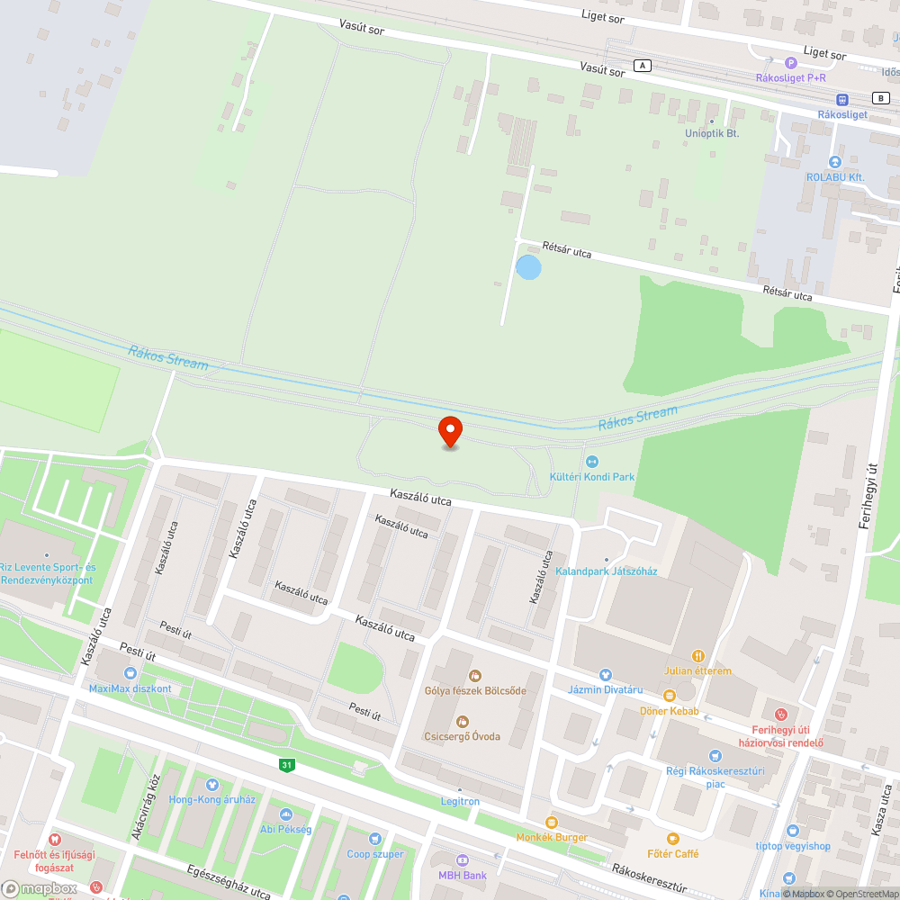 Kültéri kondi park bejelentés helye