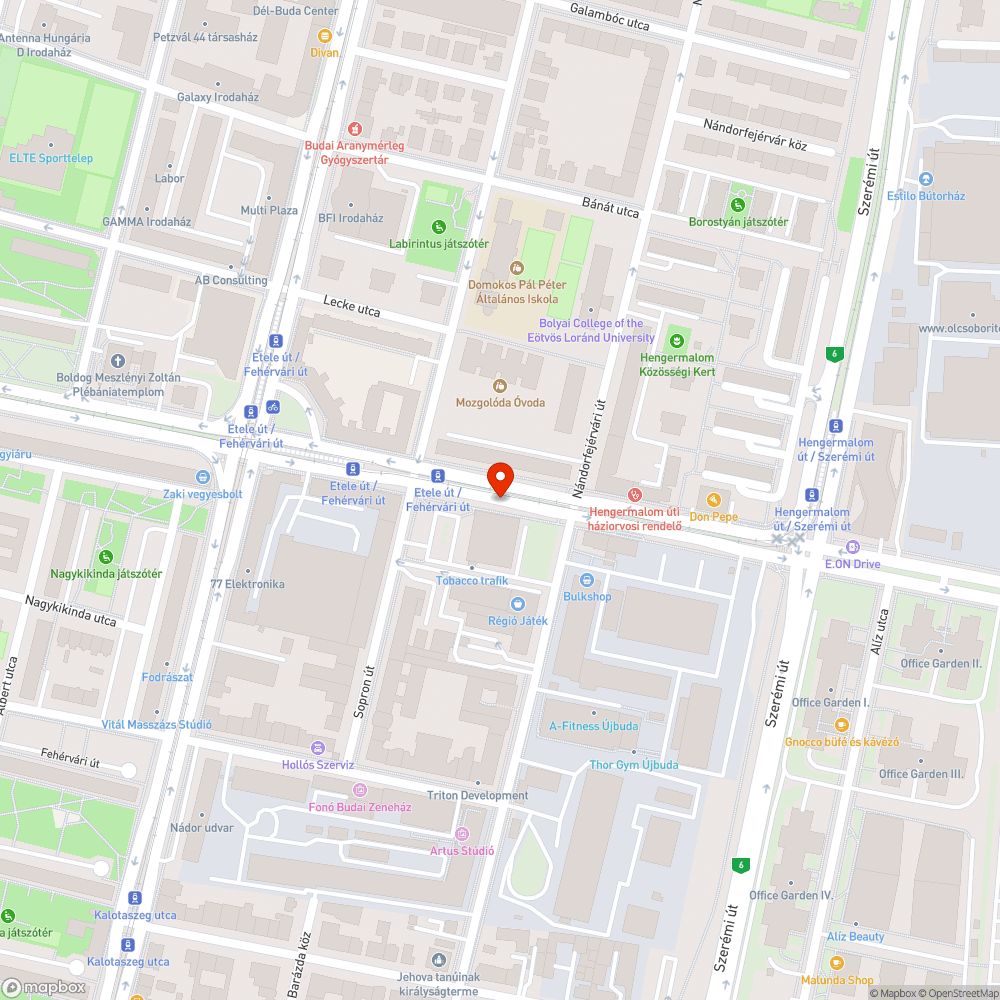 Szeméttenger a frissen felújított Hengermalom úton bejelentés helye