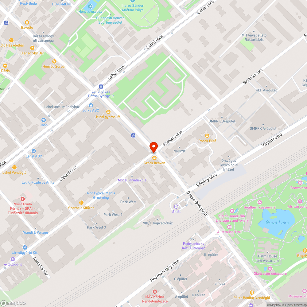 Rossz zöld hullám a Dózsa György úton bejelentés helye