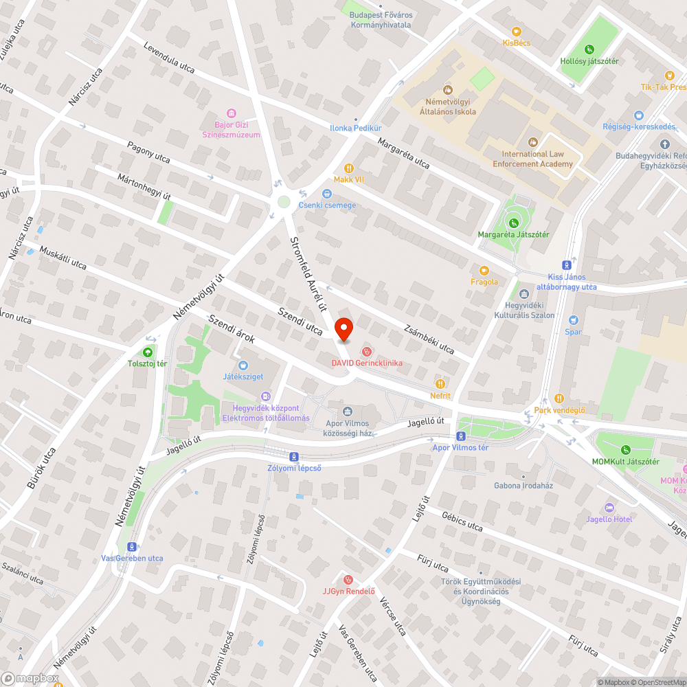 Kátyú bejelentés helye