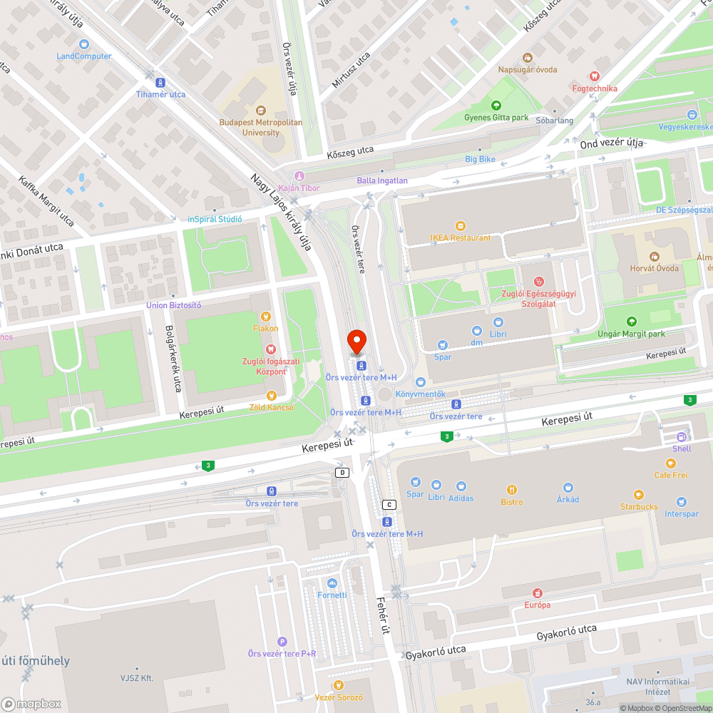 Újbóli!!!! Megrongált figyelmeztető tábla az Örs vezér terén. bejelentés helye