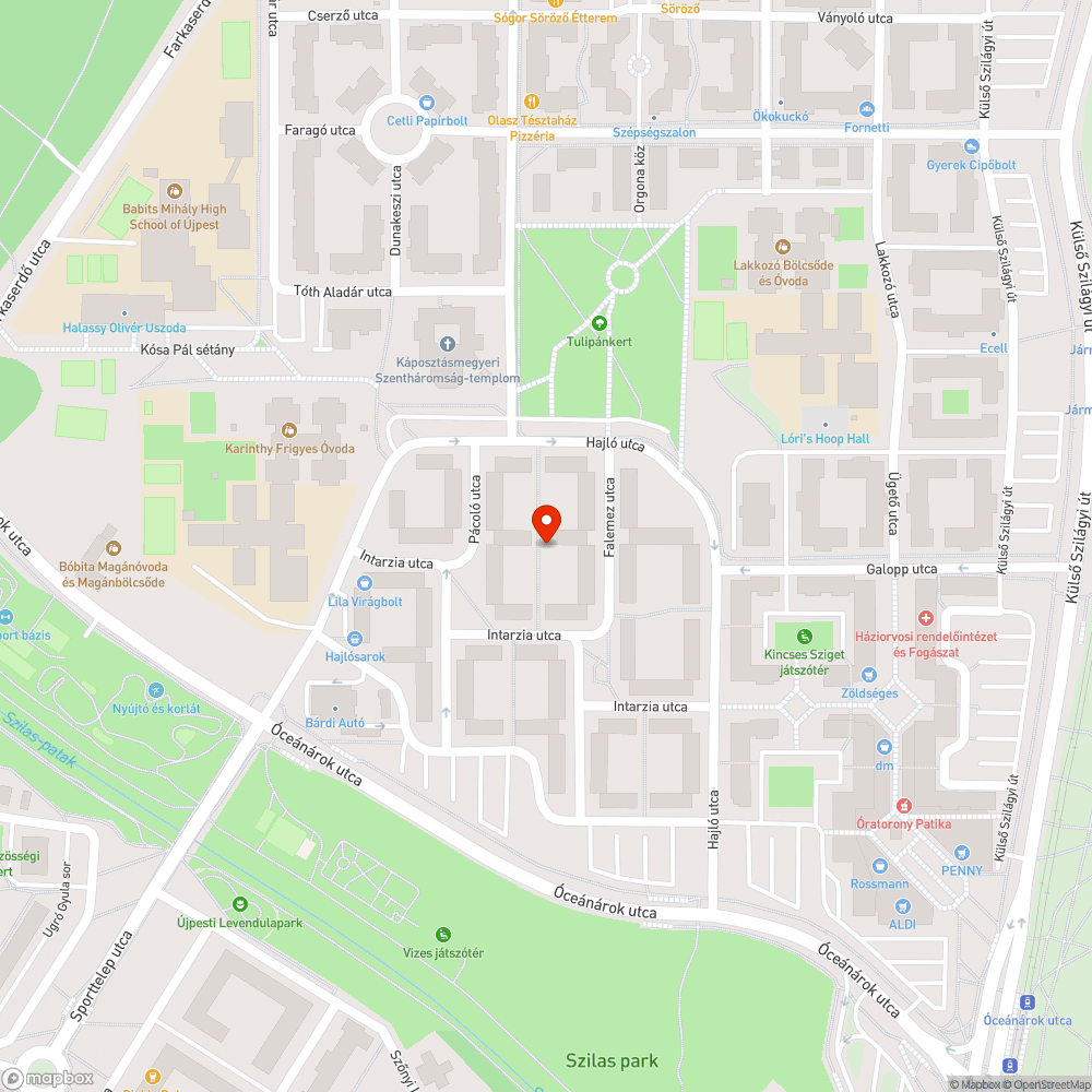 Havas járda Intarzia utca bejelentés helye