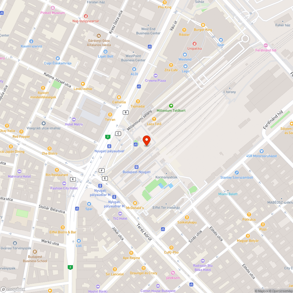 Omladozó Nyugati aluljáró és kábeldzsungel bejelentés helye