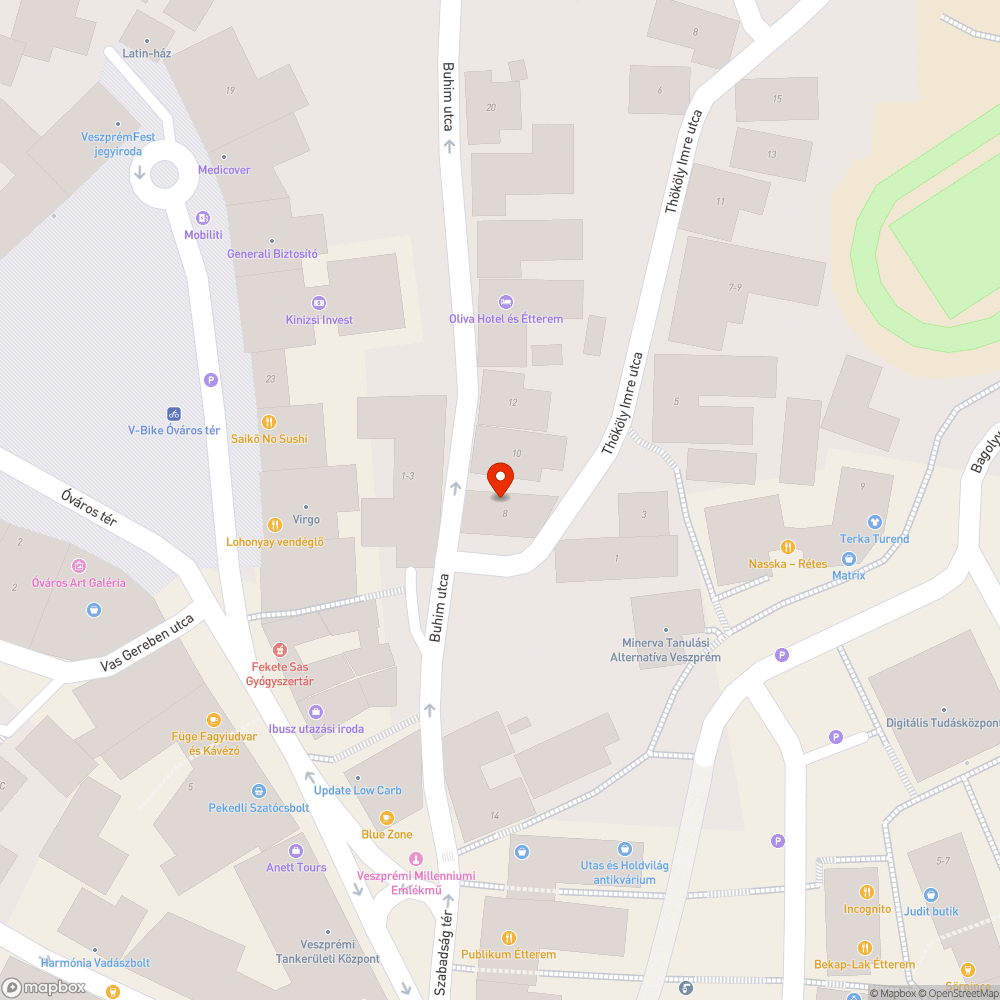 Veszélyes járdaszakasz elhanyagolt épület miatt bejelentés helye