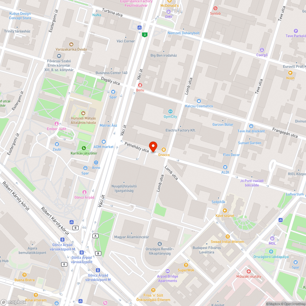 Beszakadt úttest bejelentés helye