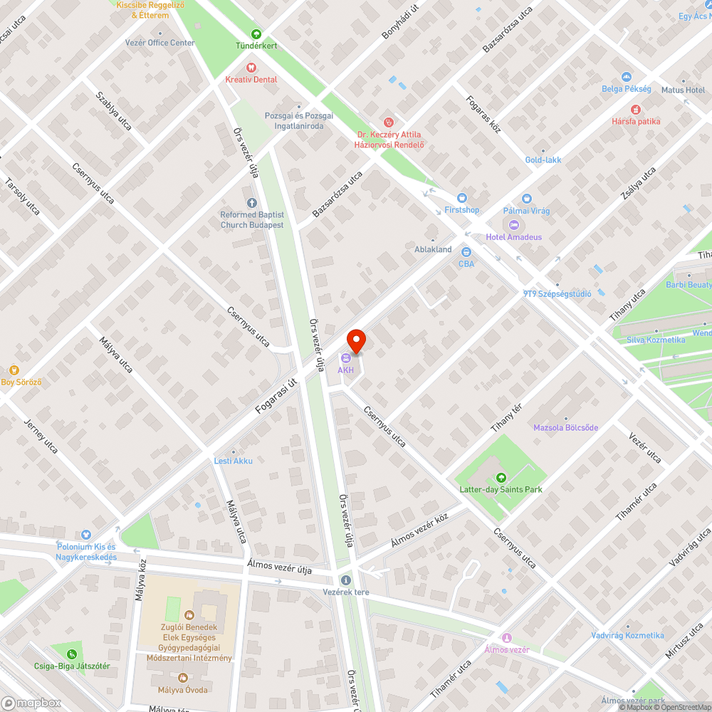 XIV. Fogarasi út 103-105 előtt durva dobbantó, kidudorodás az úton bejelentés helye