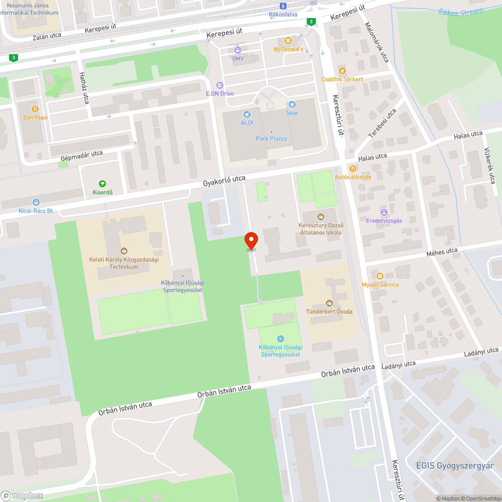 Iskola mellett bejelentés helye