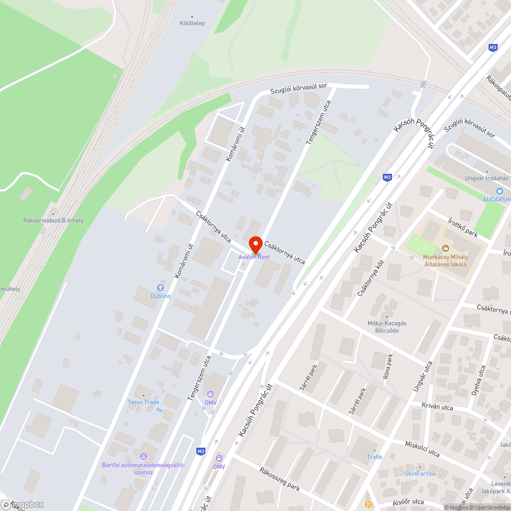 Útburkolat hiba, kátyú bejelentés helye