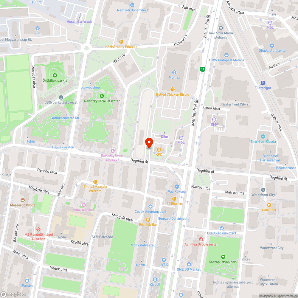 BKV buszmegálló rongálás bejelentés helye