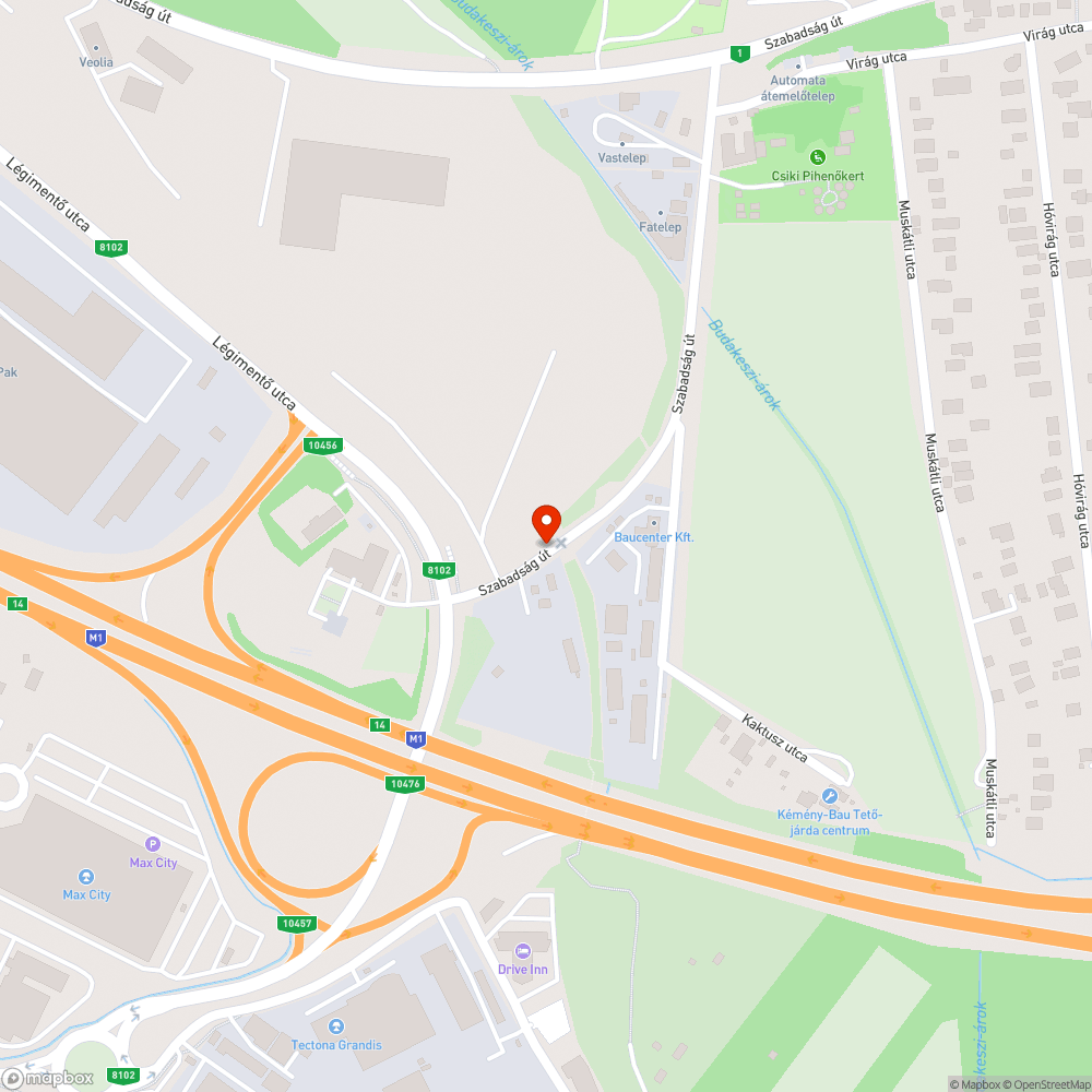 Kátyú bejelentés helye