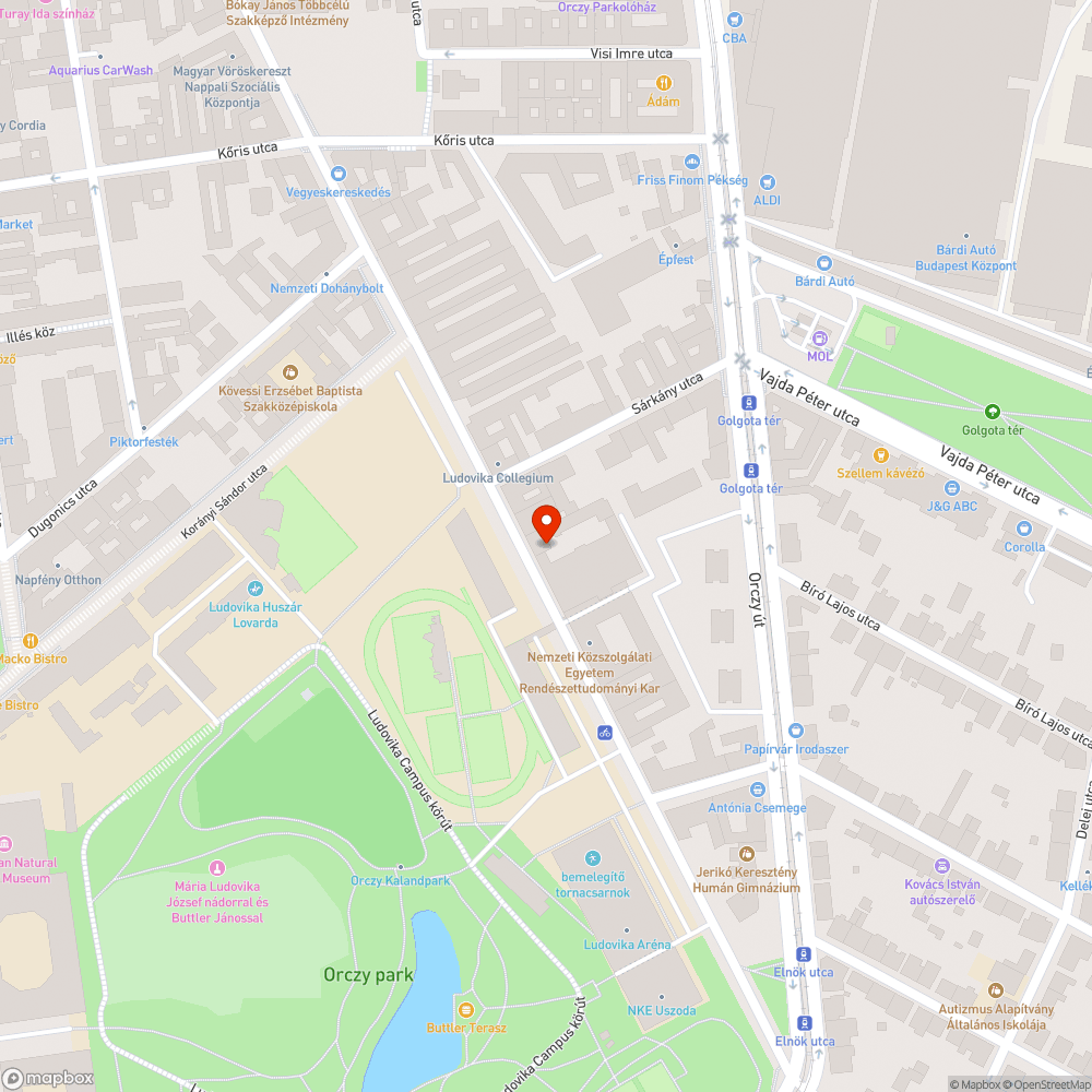 Elhagyott autó bejelentés helye