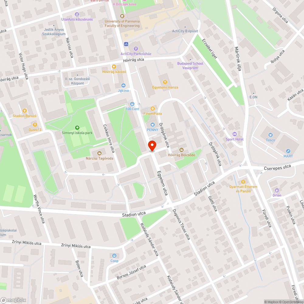 Beszakadt járda bejelentés helye