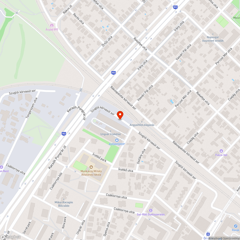 Kátyú bejelentés helye