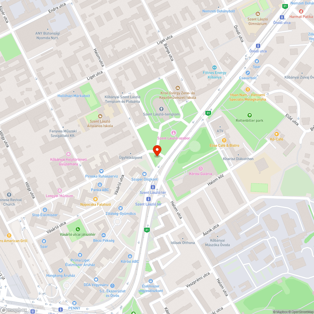 Lefestékezett szobor bejelentés helye