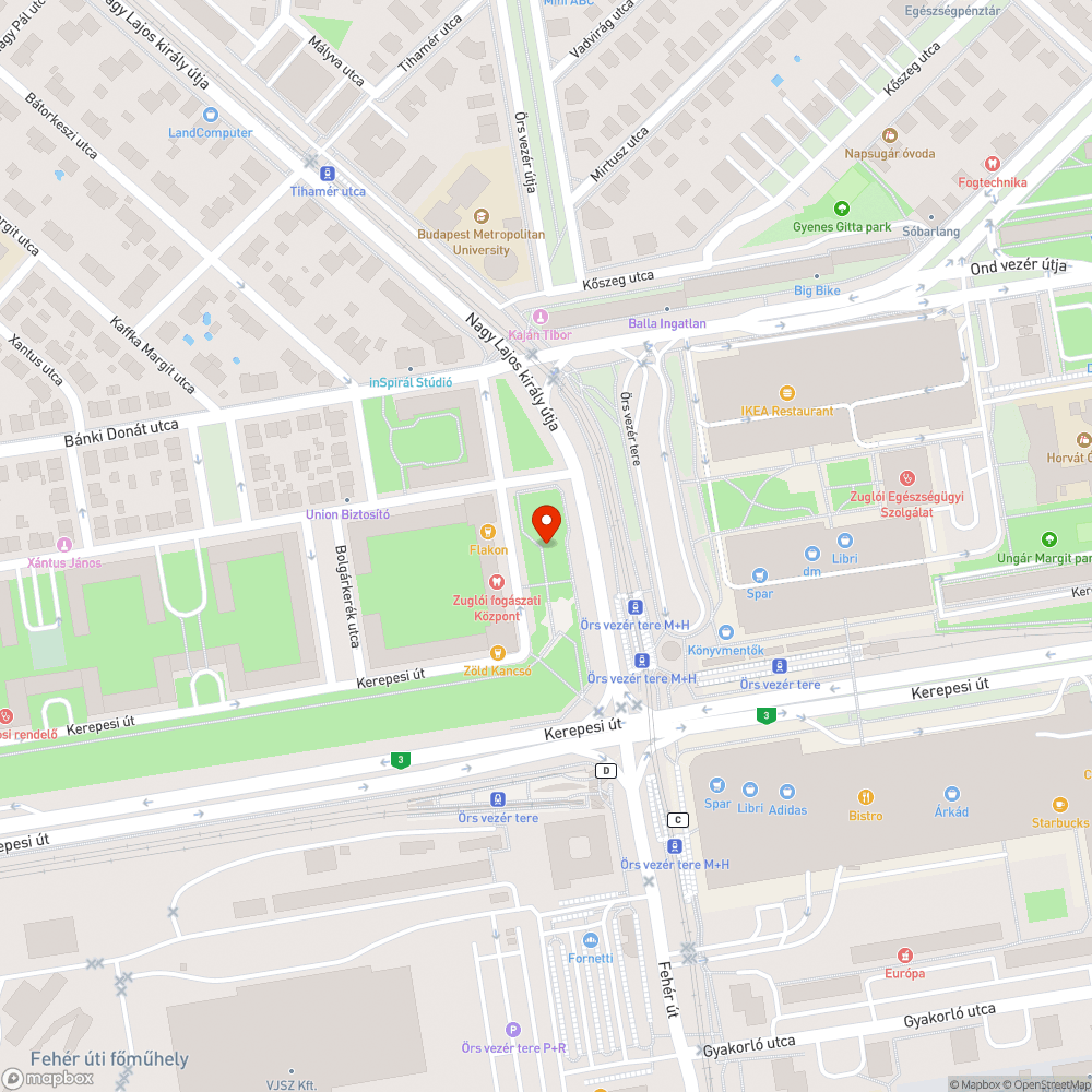 Üres oszlop bejelentés helye