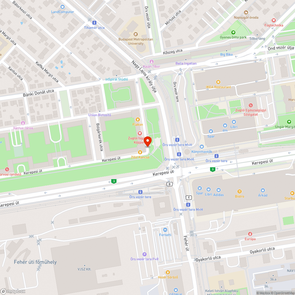 Feltöredezett járda bejelentés helye