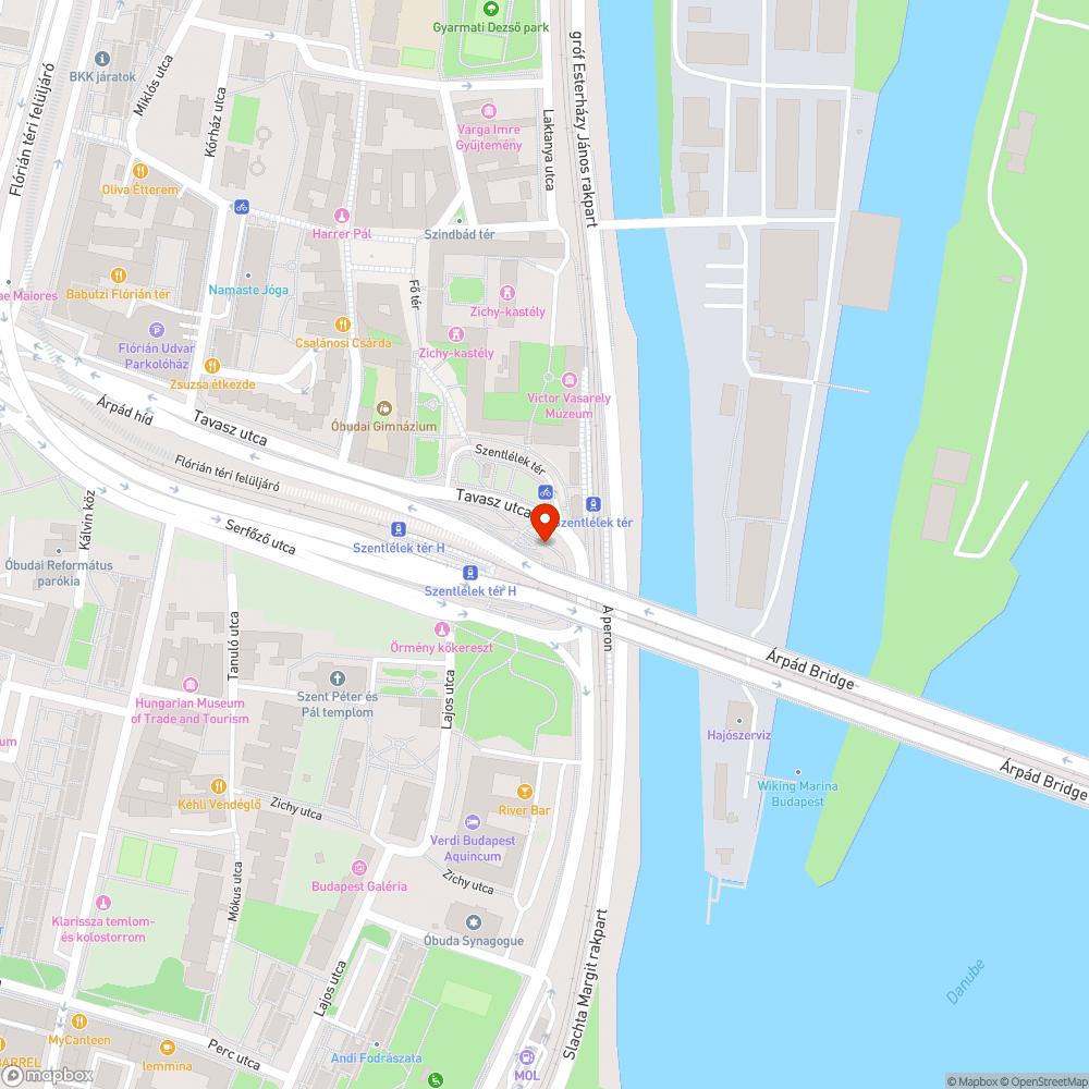 Hiányzó tolósín az Árpád hídra vezető lépcsőn bejelentés helye