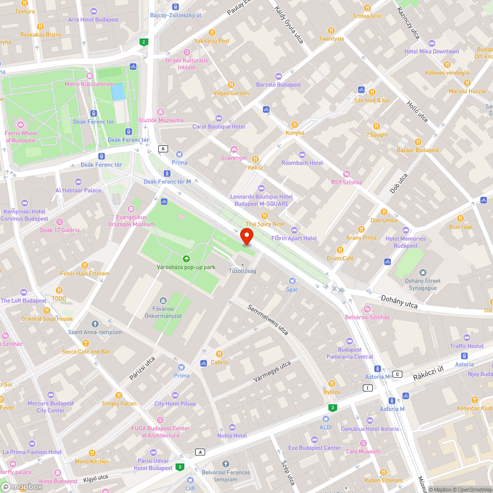 Parkolónak használt park bejelentés helye