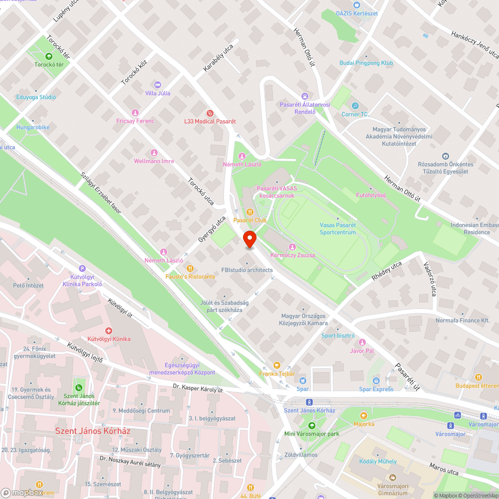 Kátyú a Pasaréti úton a Vasasnál bejelentés helye