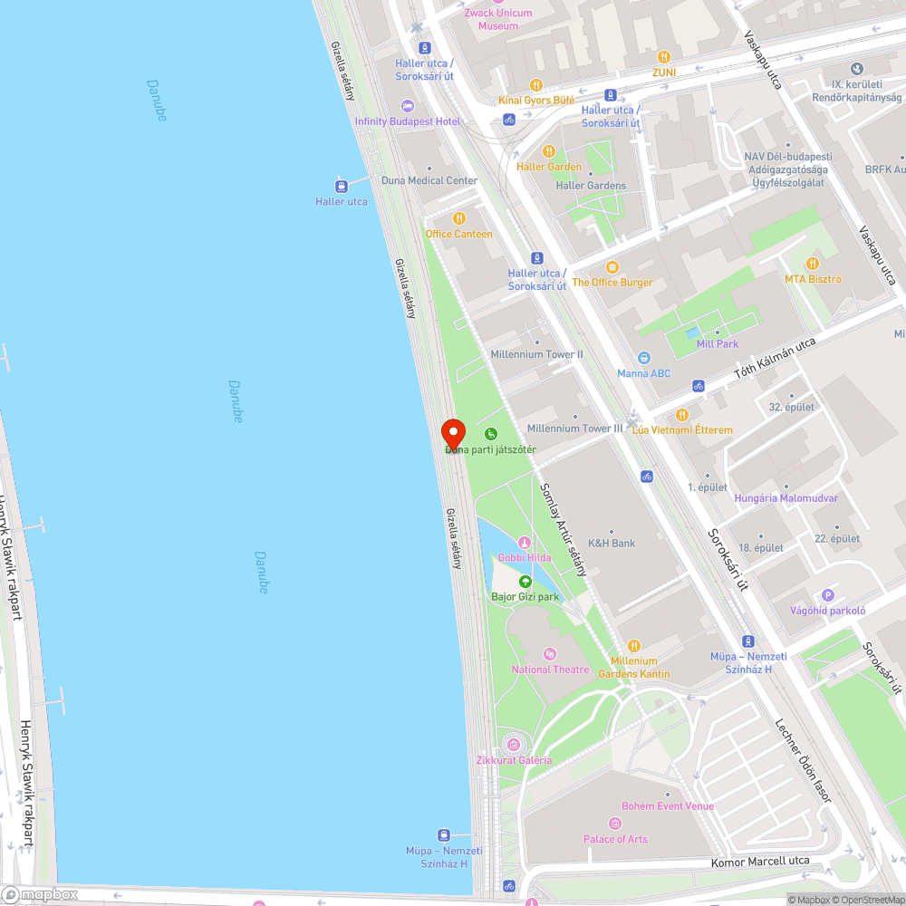 Megrongált zöldterület bejelentés helye