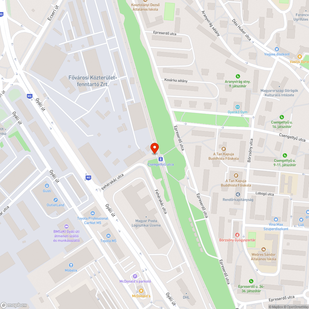 szemét bejelentés helye