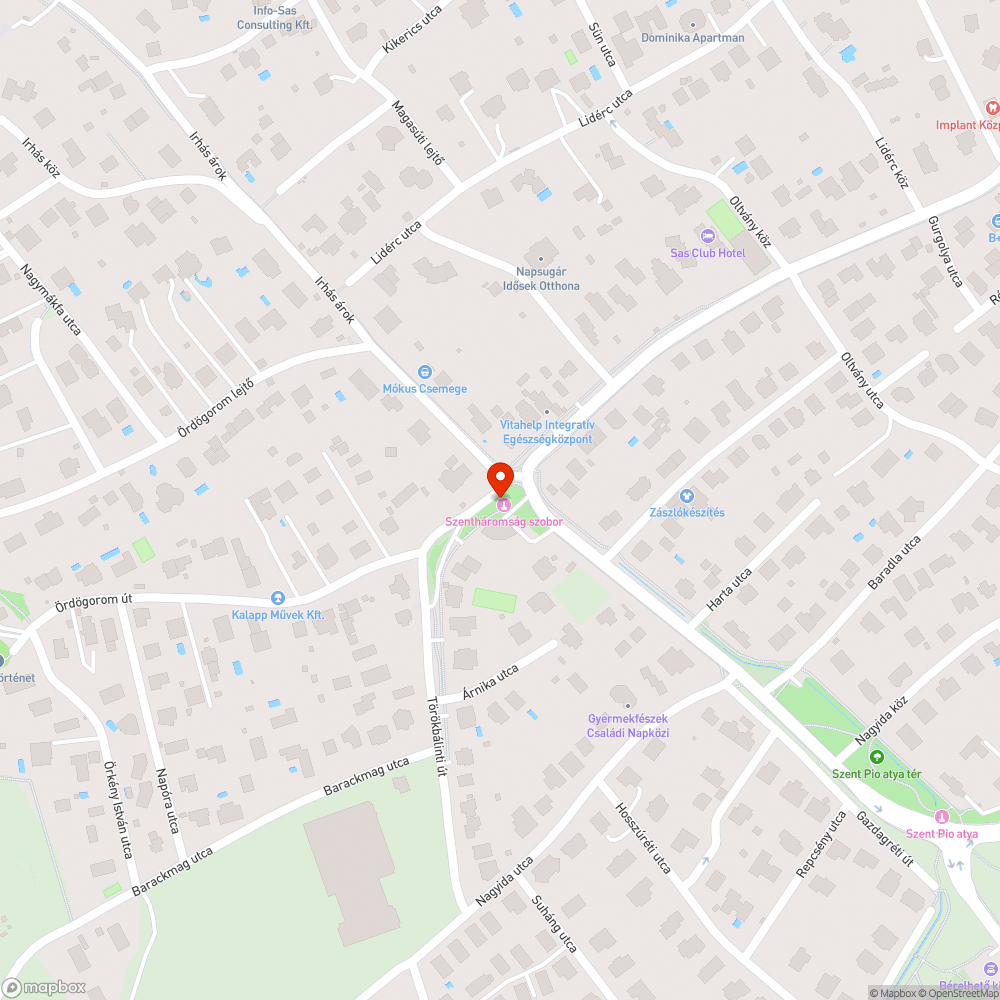 Lekopott gyalogátkelő bejelentés helye