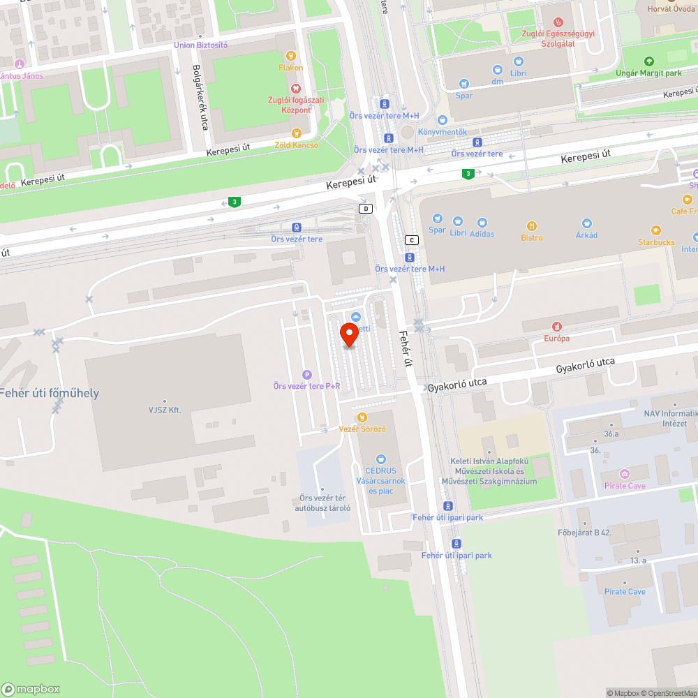 Szemét a buszvégállomáson bejelentés helye