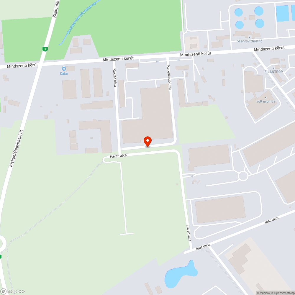 Kátyú a Fuvar utcában bejelentés helye