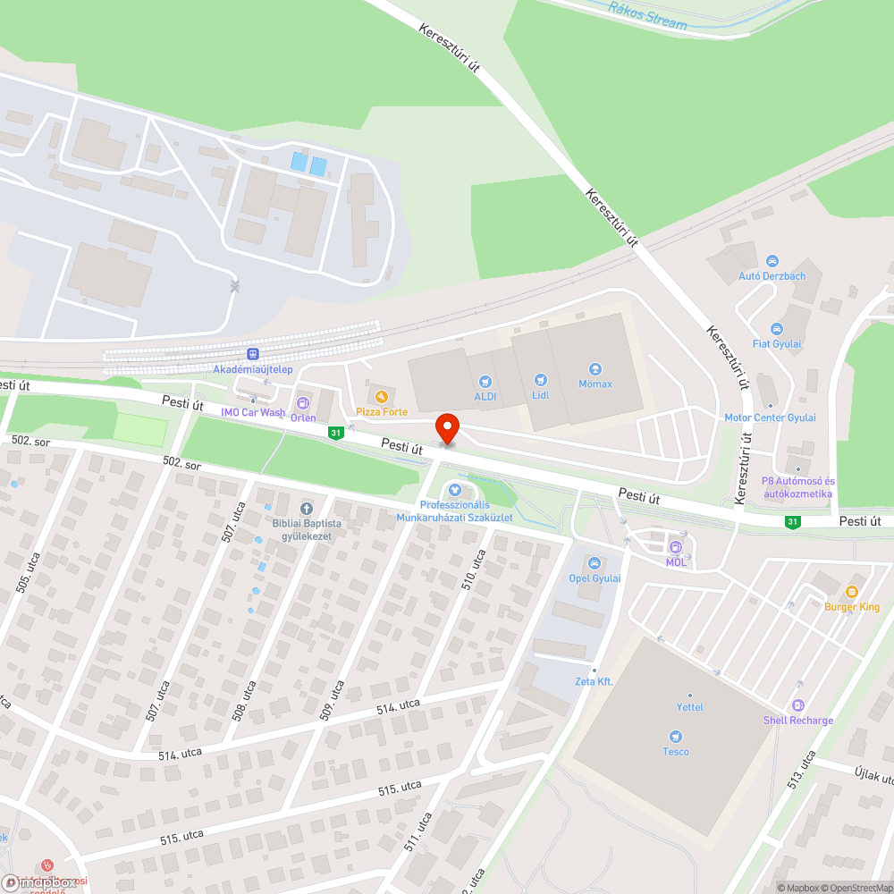 Jelzőlámpa bejelentés helye