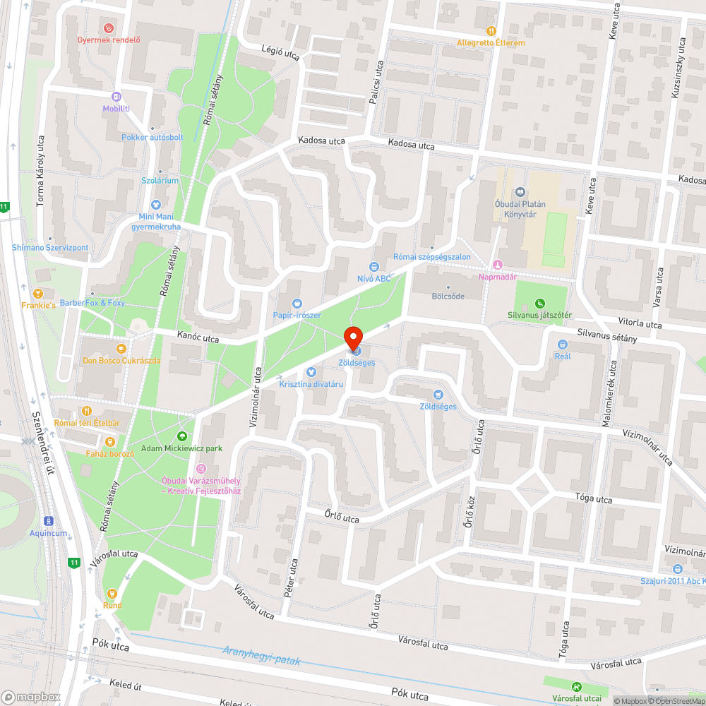 Tönkretett zöldterület bejelentés helye