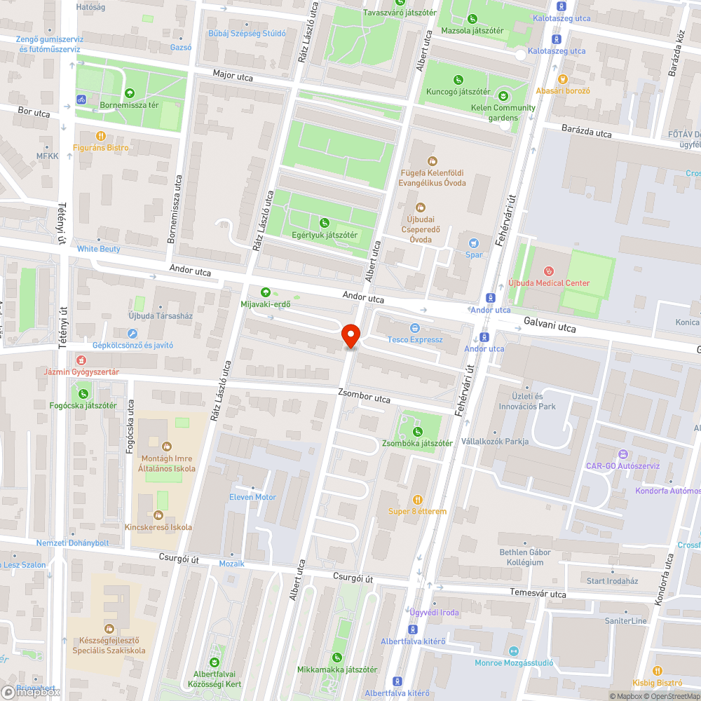 Drasztikusan tönkrement útburkolat bejelentés helye