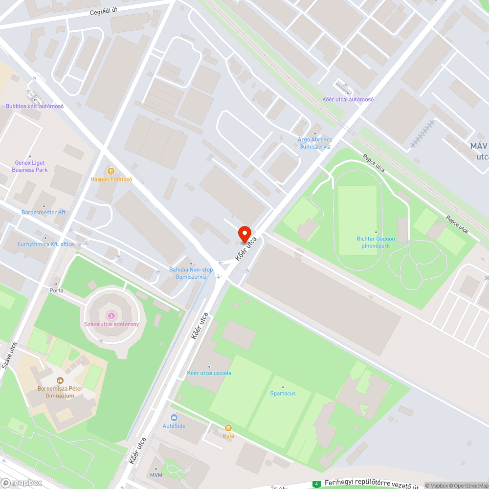 Megrongált csőkorlátok bejelentés helye