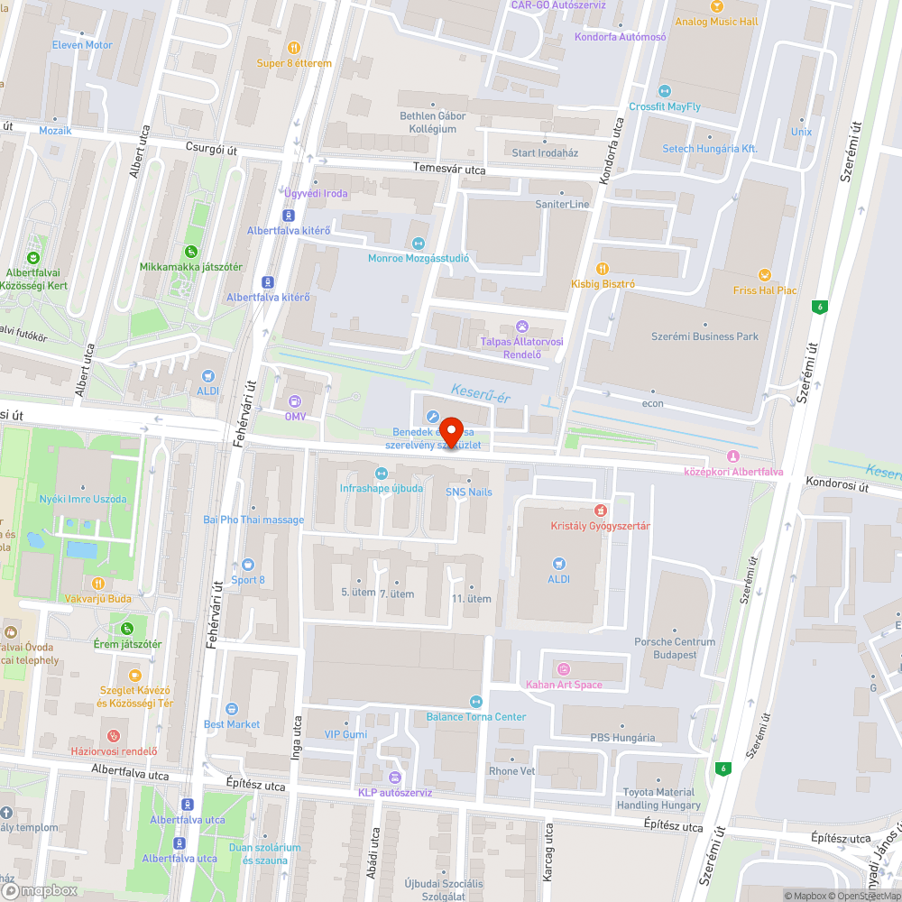 Hiányzó fekvőrendőr bejelentés helye