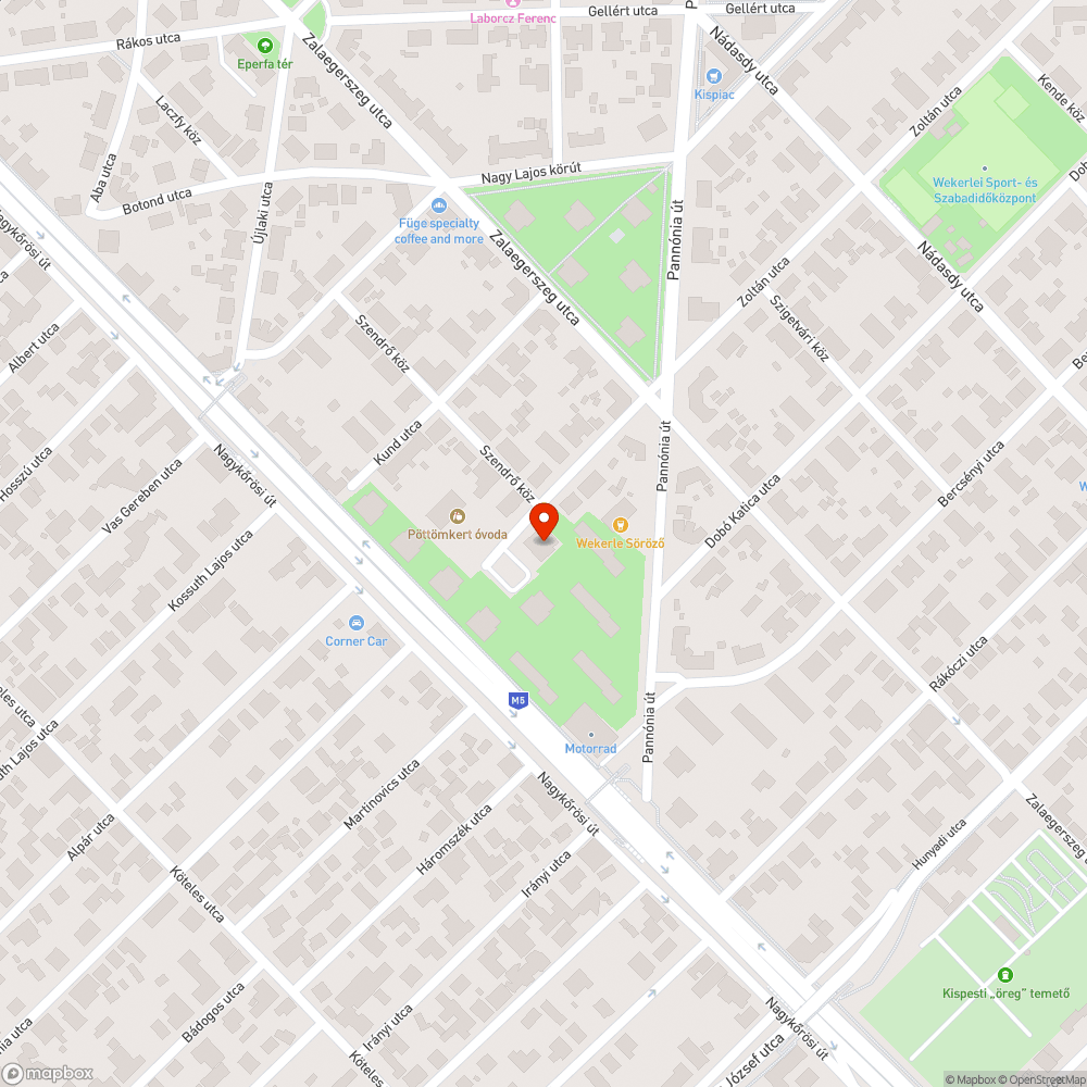 Nagyméretű kátyú a XIX. Zoltán utcában bejelentés helye