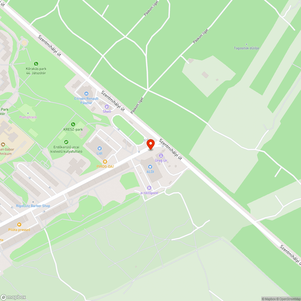 Buszmegálló bejelentés helye