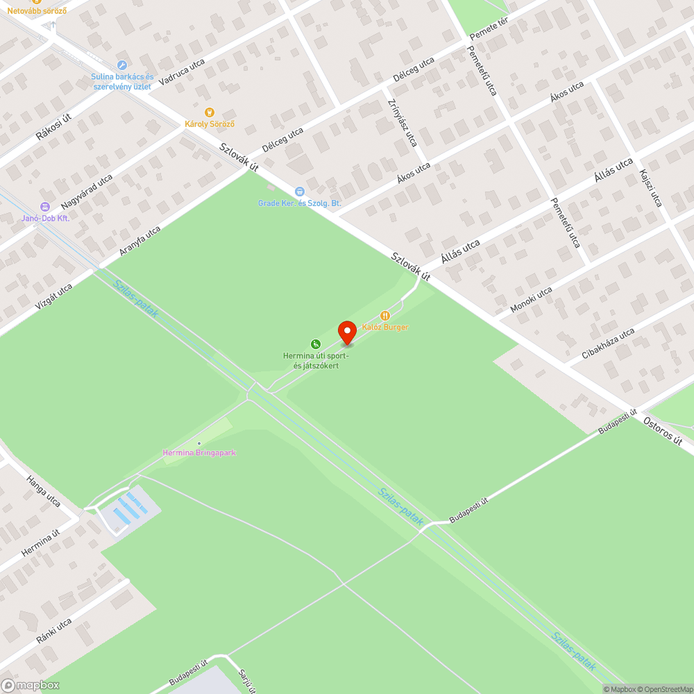 Tavacska a kerékpárúton bejelentés helye