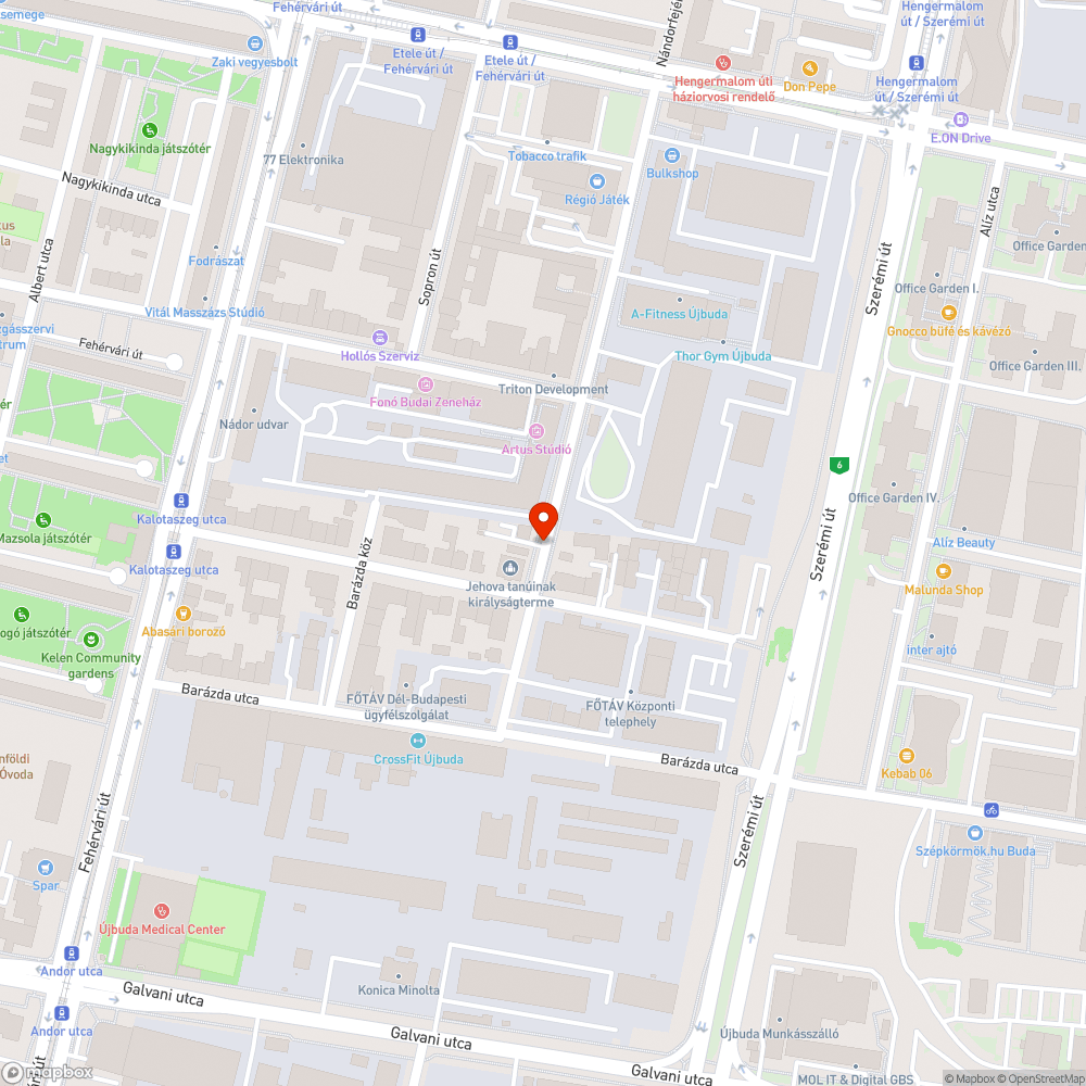 Elhagyott matrac és téglák  közterületen bejelentés helye