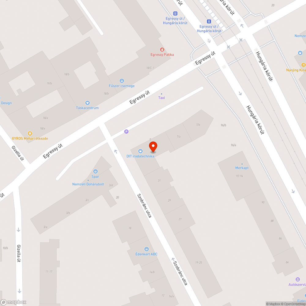 Kanapé bejelentés helye