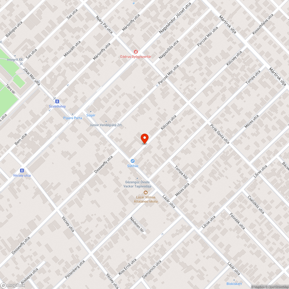 Kátyú bejelentés helye