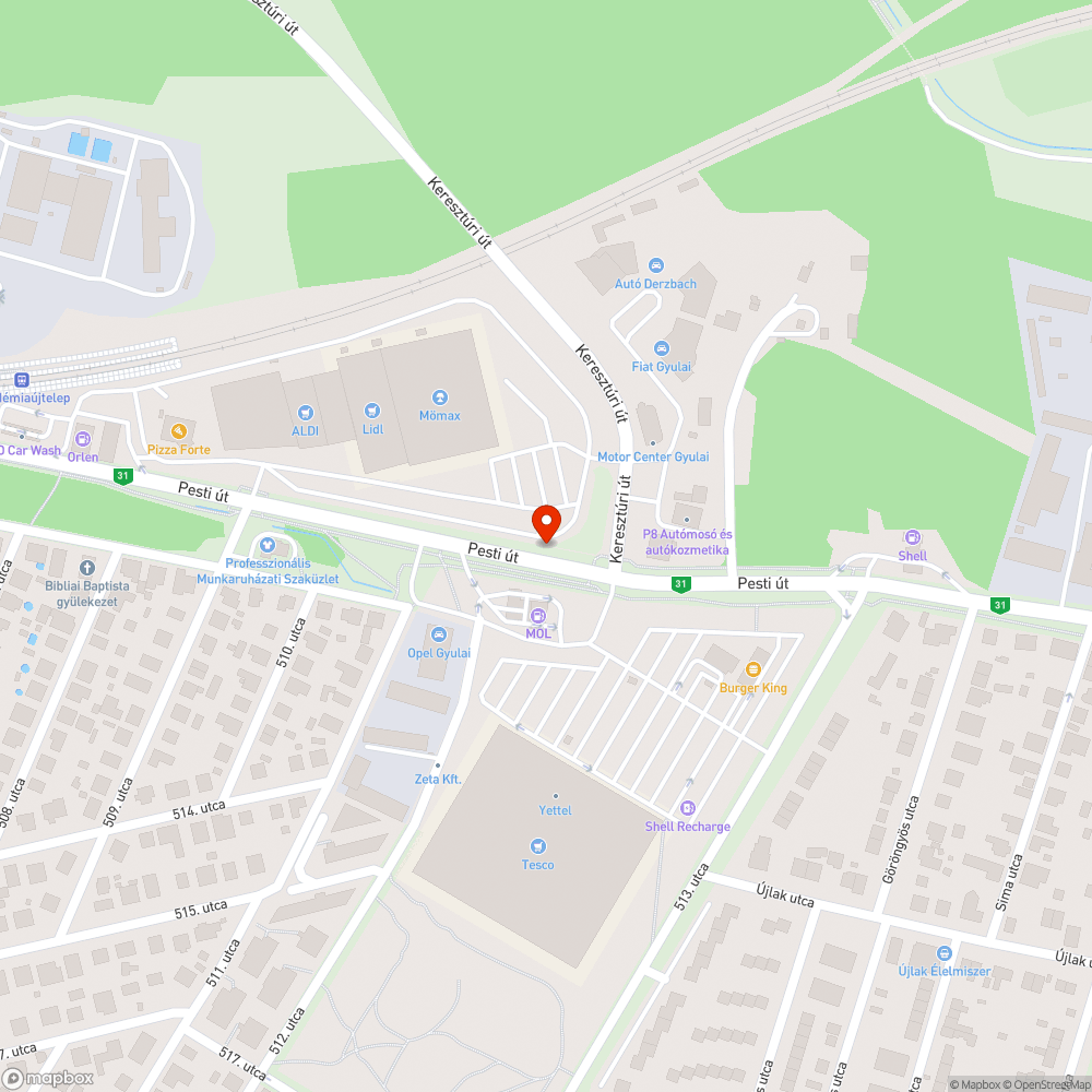 Aszfalt hiánya bejelentés helye