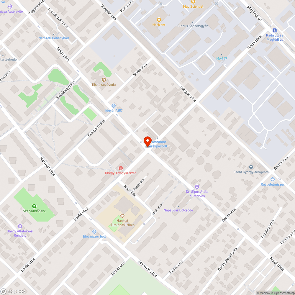 Törött, elfordult fényterelő, szétjött lámpa bejelentés helye