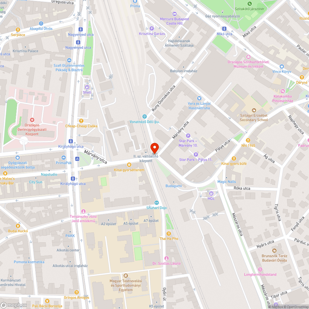 Márvány utca bejelentés helye