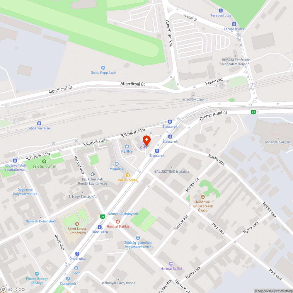 Matrica bejelentés helye